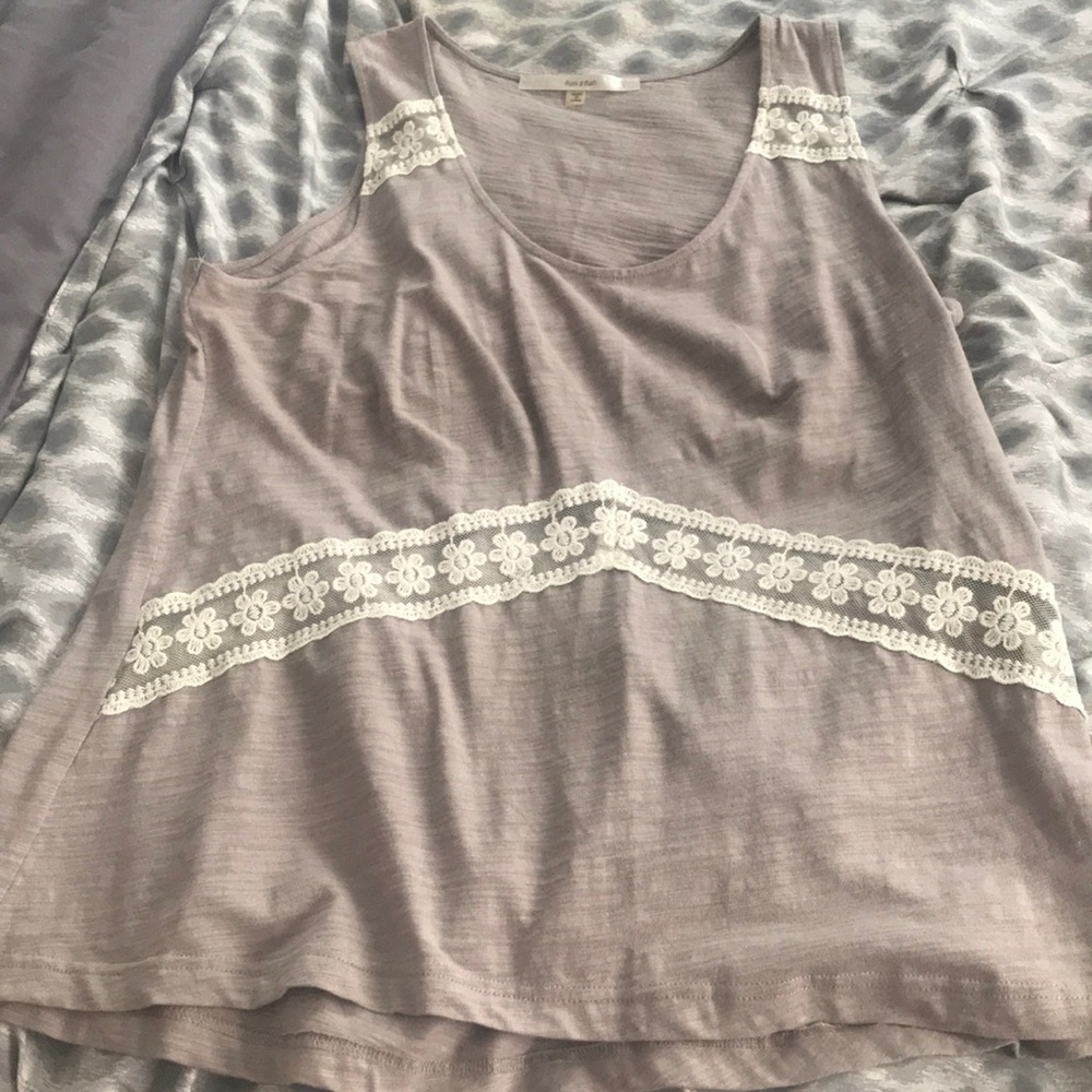 Fun 2 fun short sleeve gray top